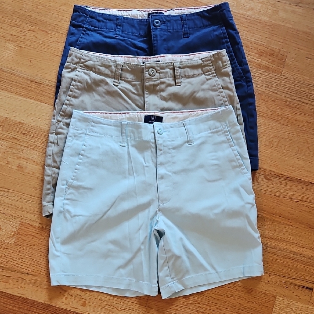 Men's Casual Shorts - Blue, Tan, and Light Blue